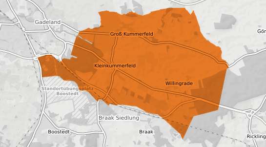 Mietspiegelkarte Gro&szlig; Kummerfeld